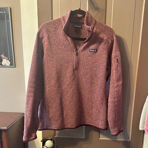 Patagonia Pink/Maroon Quarter-Zip Pullover